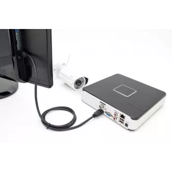 DIGITUS HDMI Premium High Speed Verbindungskabel, Typ A M/M, 2m mit Ethernet, Ultra HD 60p, schwarz