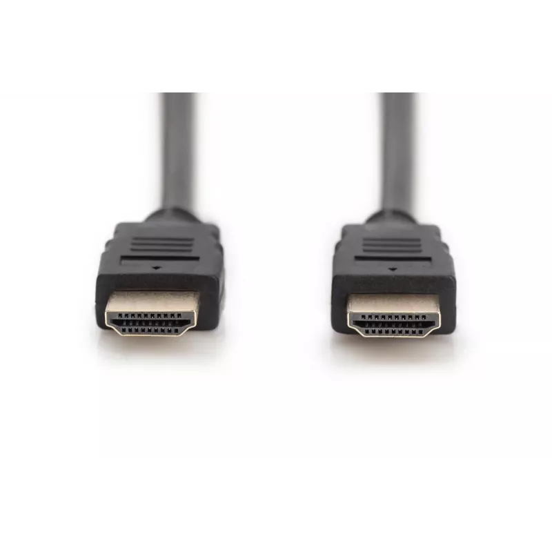 DIGITUS HDMI Premium High Speed Verbindungskabel, Typ A M/M, 1m mit Ethernet, Ultra HD 60p, schwarz