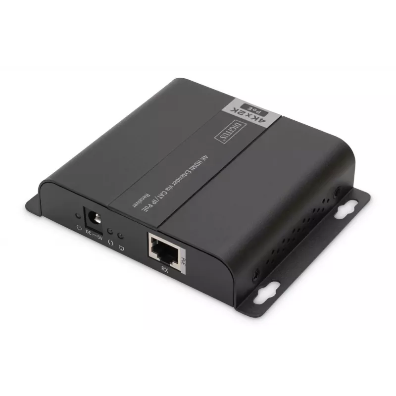 DIGITUS 4K HDMI Extender, Empfängereinheit über IP/CAT 5, 6 (120 m), PoE-gespeist