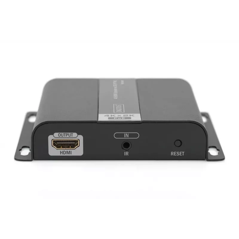 DIGITUS 4K HDMI Extender, Empfängereinheit über IP/CAT 5, 6 (120 m), PoE-gespeist