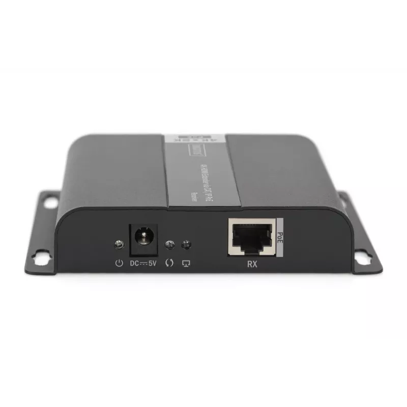 DIGITUS 4K HDMI Extender, Empfängereinheit über IP/CAT 5, 6 (120 m), PoE-gespeist