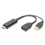 Digitus 4K HDMI-Adapter HDMI auf DisplayPort 0,2 m HDMI Typ A USB