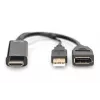 Digitus 4K HDMI-Adapter HDMI auf DisplayPort 0,2 m HDMI Typ A USB