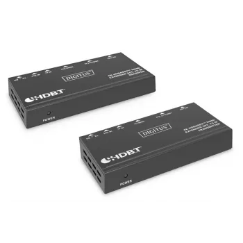 DIGITUS 4K HDBaseT Extender Set 70m PoC RS232 IR schwarz