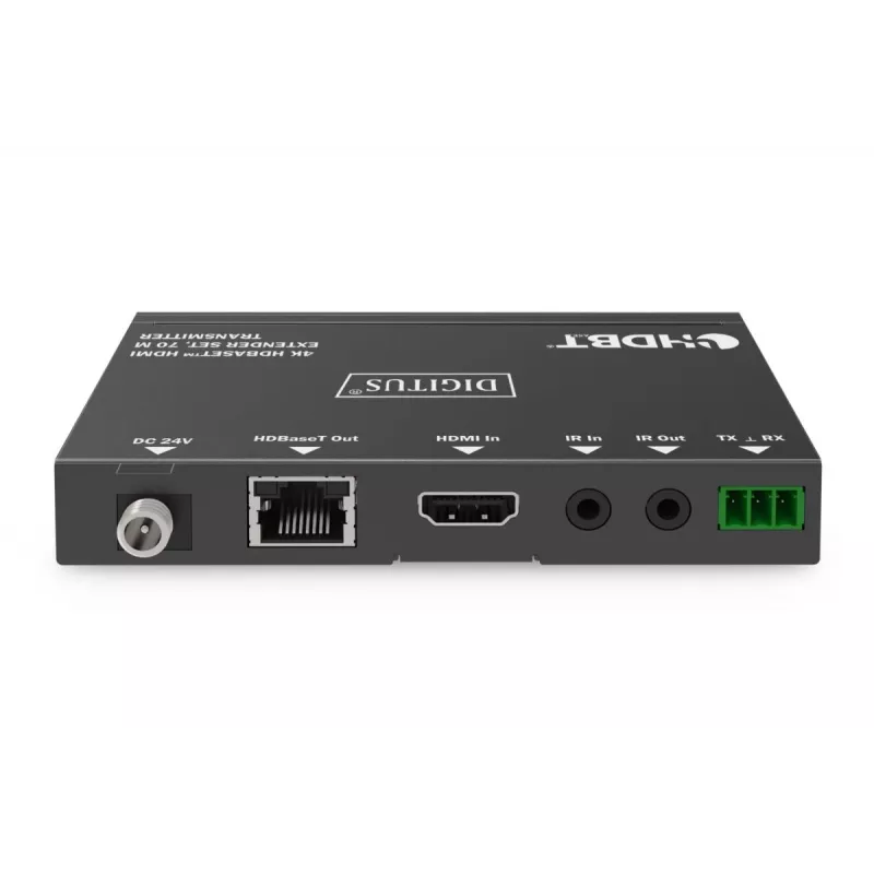 DIGITUS 4K HDBaseT Extender Set 70m PoC RS232 IR schwarz