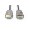 DIGITUS HDMI AOC Hybrid-Glasfaserkabel, Typ A M/M, 20 m UHD 8K@60Hz, CE, schwarz