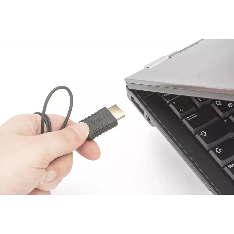 DIGITUS HDMI High Speed Verbindungskabel, Typ A, HighFlex M/M, 2,0 m, 4K Ultra HD@30Hz, aktiv, CE, Gold schwarz