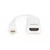 DIGITUS ASSMANN DisplayPort-Adapterkabel, Mini DP - HDMI Typ A M/F, 15 cm DP 1.1a kompatibel, CE weiß