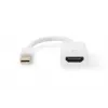 DIGITUS ASSMANN DisplayPort-Adapterkabel, Mini-DP - HDMI Typ A M/W, 20 cm HDMI Ver. 2.0, aktiv, CE, gold, weiß