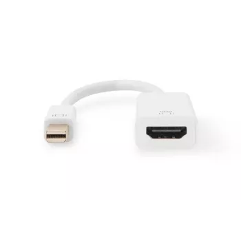 DIGITUS ASSMANN DisplayPort-Adapterkabel, Mini-DP - HDMI Typ A M/W, 20 cm HDMI Ver. 2.0, aktiv, CE, gold, weiß