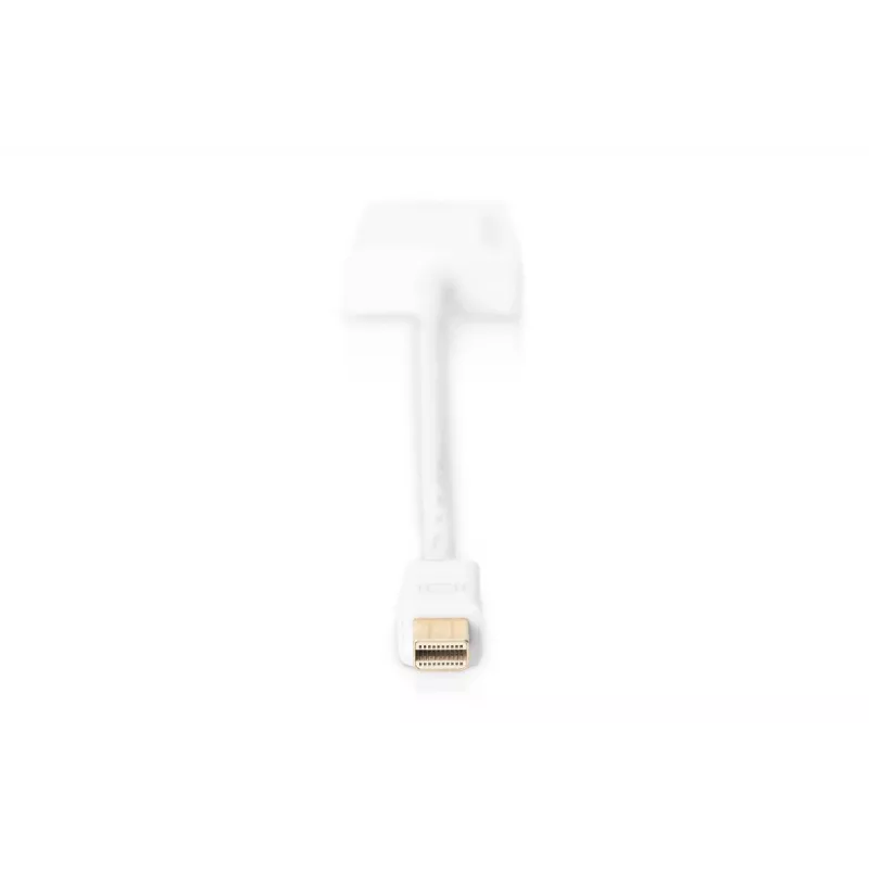 DIGITUS ASSMANN DisplayPort-Adapterkabel, Mini-DP - HDMI Typ A M/W, 20 cm HDMI Ver. 2.0, aktiv, CE, gold, weiß