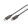 DIGITUS DisplayPort AOC Hybrid-Glasfaserverbindungskabel M/M UHD 8K@60Hz, CE, schwarz 10m