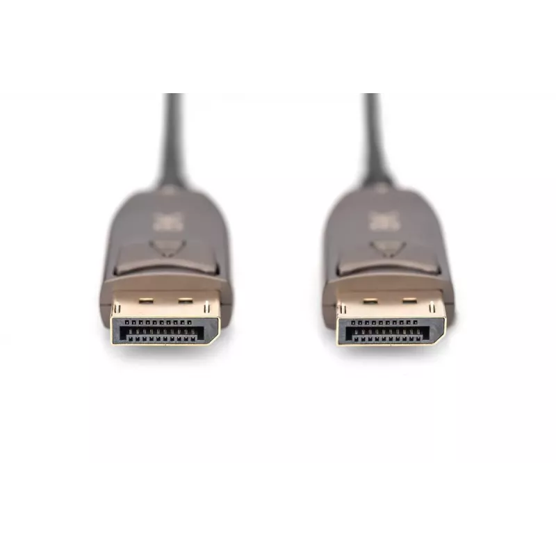 DIGITUS DisplayPort AOC Hybrid-Glasfaserverbindungskabel M/M UHD 8K@60Hz, CE, schwarz 10m