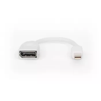 DIGITUS DisplayPort-Adapterkabel, Mini DP - DP M/F, 0,15 m, DP 1.2 konform, weiß