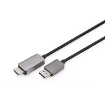 DIGITUS DP auf HDMI Adapterkabel 8K@60Hz. Aluminiumgehäuse schwarz 2 m