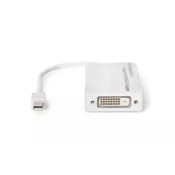DIGITUS MiniDP auf DP HDMI+DVI Adapter 20cm DP 1.1a kompatibel weiß
