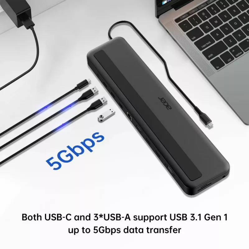 Acer 13-in-1 Type-C Minidock Wired USB 3.2 Gen 1 Schwarz