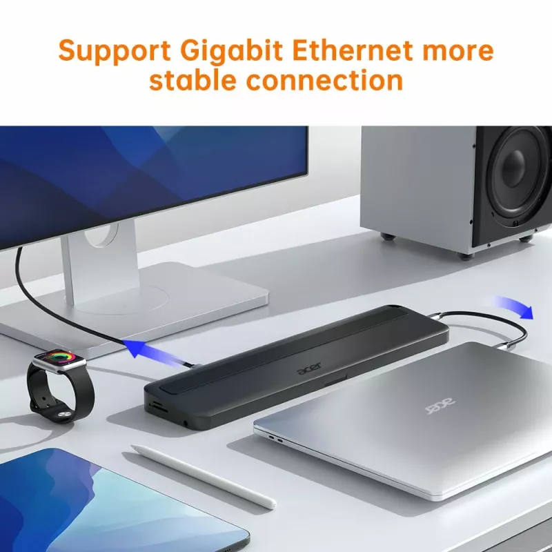 Acer 13-in-1 Type-C Minidock Wired USB 3.2 Gen 1 Schwarz