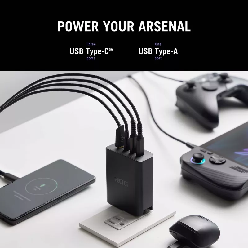 ASUS ROG 140W USB-C GaN Universal Schwarz AC Fast charging Indoor