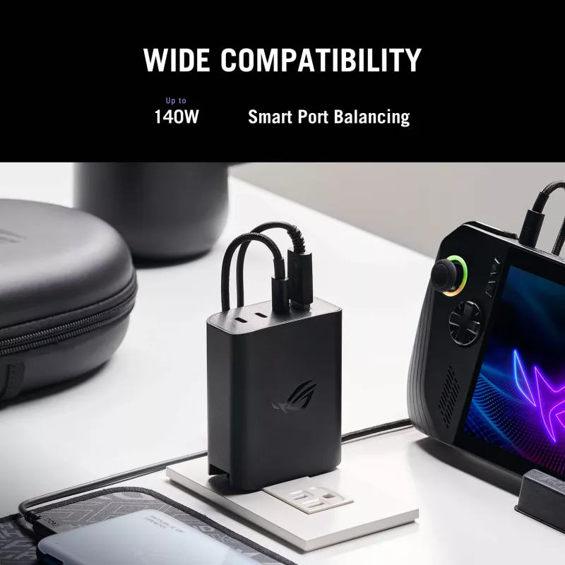 ASUS ROG 140W USB-C GaN Universal Schwarz AC Fast charging Indoor