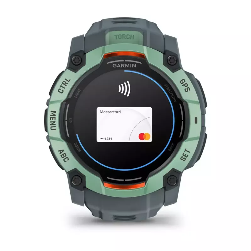 Smartwatch GARMIN Instinct 3 AMOLED — 50 mm Gehäuse, AMOLED 1,3 Zoll, GPS/GLONASS/Galileo, 10 ATM, 24-Tage-Akku