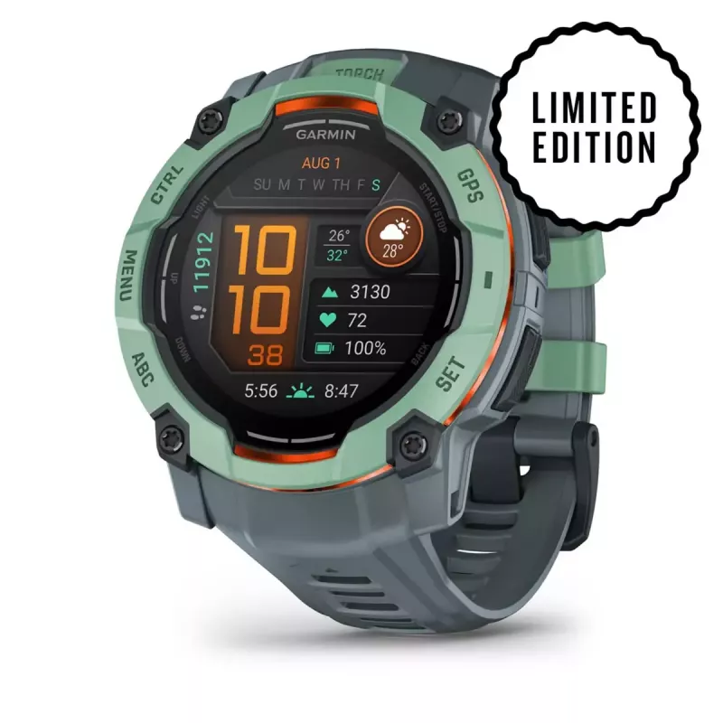 Smartwatch GARMIN Instinct 3 AMOLED — 50 mm Gehäuse, AMOLED 1,3 Zoll, GPS/GLONASS/Galileo, 10 ATM, 24-Tage-Akku