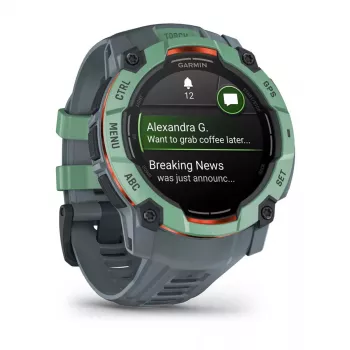 Smartwatch GARMIN Instinct 3 AMOLED — 50 mm Gehäuse, AMOLED 1,3 Zoll, GPS/GLONASS/Galileo, 10 ATM, 24-Tage-Akku