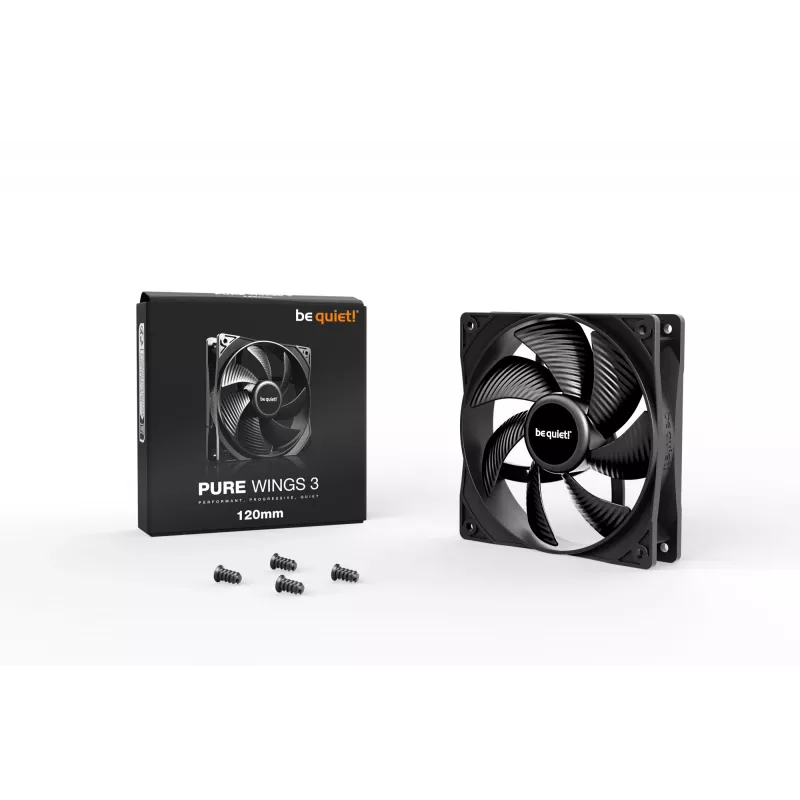 be quiet Pure Wings 3 120mm Computer-Gehäuselüfter 12 cm Schwarz 1 Stück