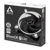 ARCTIC BioniX P120 (Weiß) – Druckoptimierter 120-mm-Gaming-Lüfter mit PWM PST