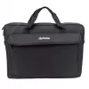 Manhattan London Laptoptasche 17,3 Zoll, Toploader, Schwarz, LOW COST, Zubehörfach, Schultergurt (abnehmbar), Notebooktasche, Drei Jahre Garantie
