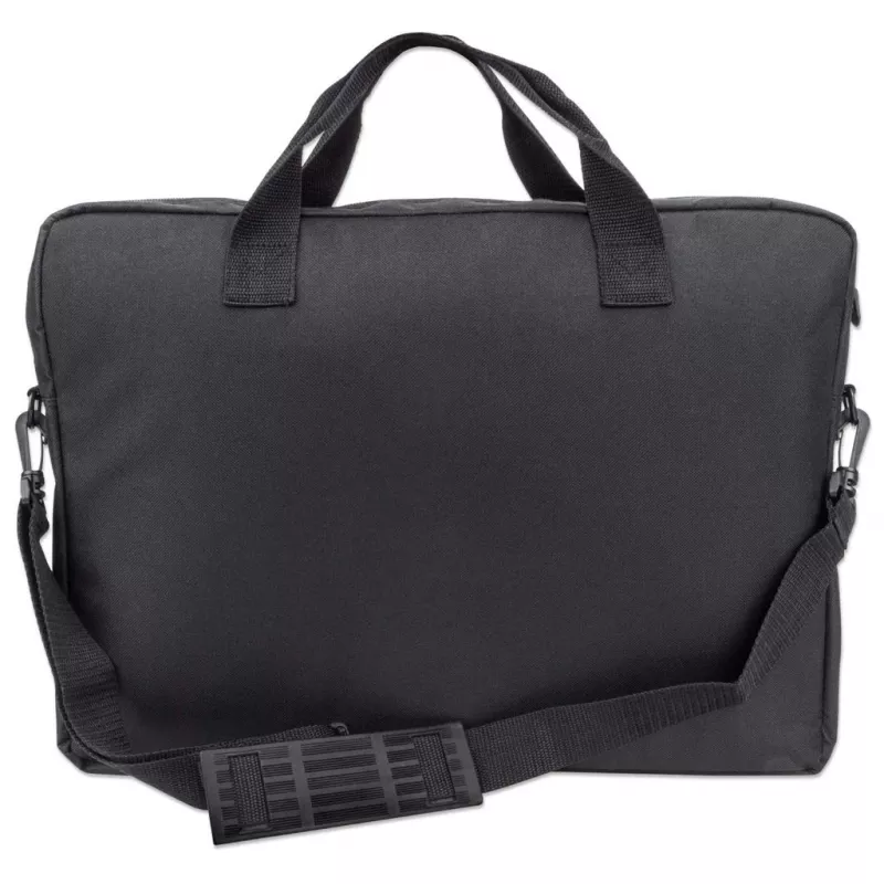 Manhattan London Laptoptasche 17,3 Zoll, Toploader, Schwarz, LOW COST, Zubehörfach, Schultergurt (abnehmbar), Notebooktasche, Drei Jahre Garantie