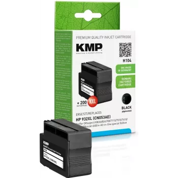 KMP PRINTTECHNIK AG Kompatible Tintenpatrone - H104 - mit HP CN 053 AE 932 XL - Schwarz