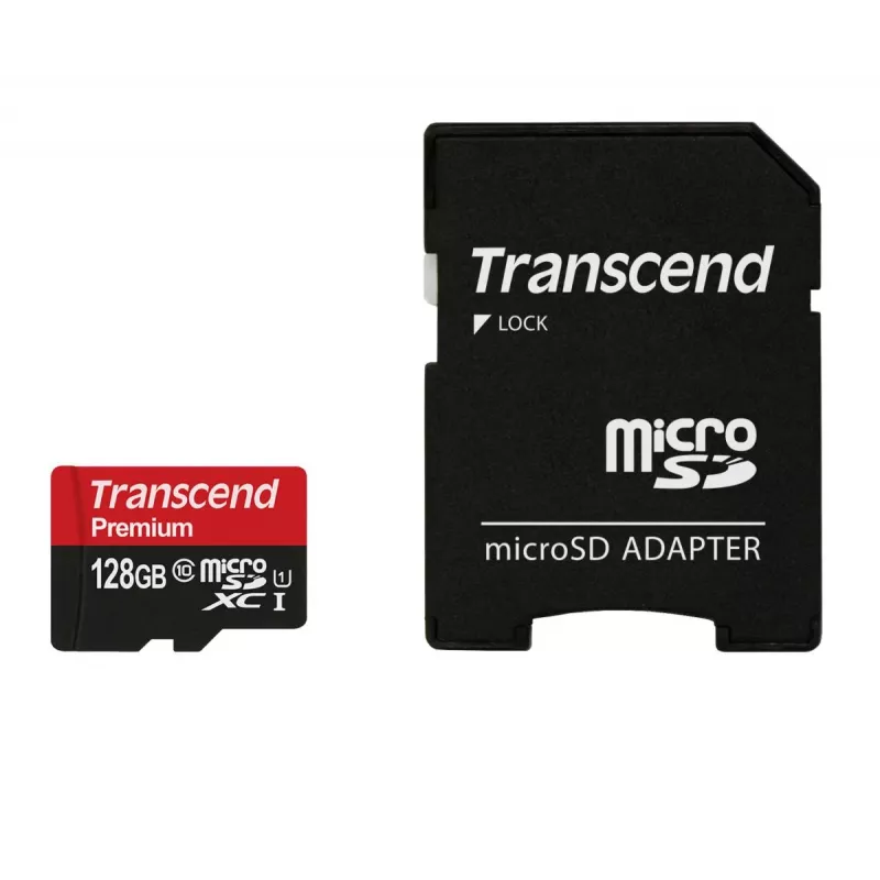 TRANSCEND 128GB Micro SDHC Class 10 UHS-1 mit Adapter
