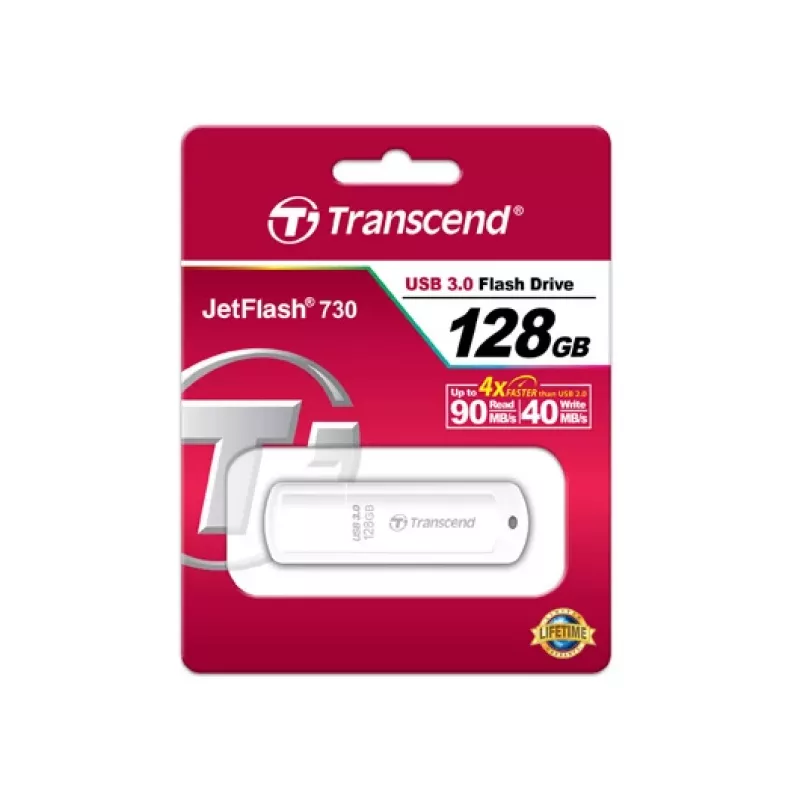 TRANSCEND Jetflash 730 - 128GB USB-Stick - USB 3.0 - Weiß