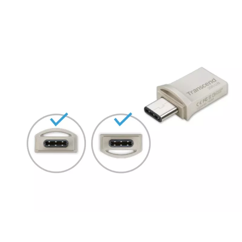 TRANSCEND Jetflash 890 - 256GB USB-Stick - USB 3.1 / Typ C
