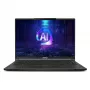 MSI Stealth A16 AI+ A3XWIG-043 AMD Ryzen AI 9 HX 370 Laptop 40,6 cm (16 Zoll) Quad HD+ 32 GB LPDDR5x-SDRAM 2 TB SSD NVIDIA GeForce RTX 5080 Wi-Fi 7 (802.11be) Windows 11 Home Schwarz
