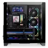 PC-Gehäuse Thermaltake View 390 Air Midi Tower — Schwarz, unterstützt PS2-Netzteile, 3,5-Zoll-HDDs, 2,5-Zoll-SSDs, bis zu 200-mm-Frontlüfter