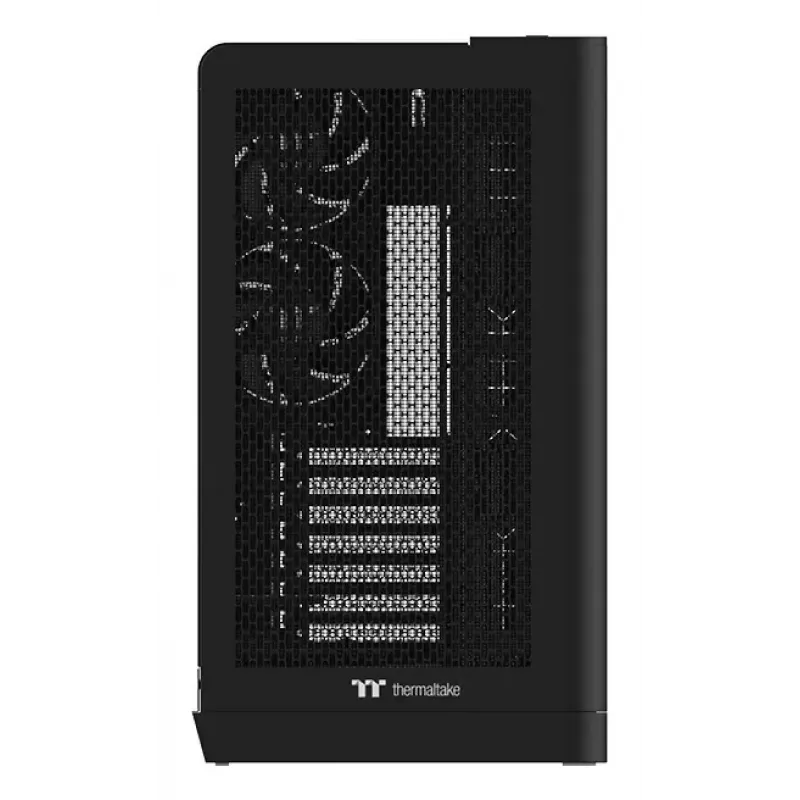 PC-Gehäuse Thermaltake View 390 Air Midi Tower — Schwarz, unterstützt PS2-Netzteile, 3,5-Zoll-HDDs, 2,5-Zoll-SSDs, bis zu 200-mm-Frontlüfter