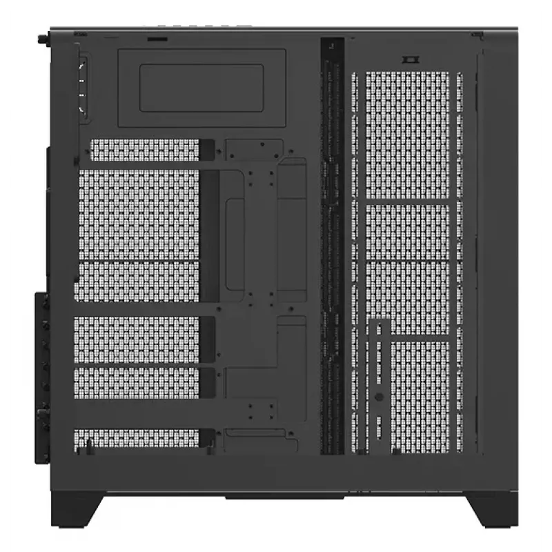 PC-Gehäuse Thermaltake View 390 Air Midi Tower — Schwarz, unterstützt PS2-Netzteile, 3,5-Zoll-HDDs, 2,5-Zoll-SSDs, bis zu 200-mm-Frontlüfter