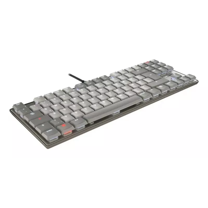 Mechanische Tenkeyless-Tastatur Cherry KC 500 MX LP TKL — QWERTZ Deutsch, USB, 88 Tasten, Grau