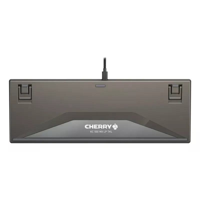 Mechanische Tenkeyless-Tastatur Cherry KC 500 MX LP TKL — QWERTZ Deutsch, USB, 88 Tasten, Grau