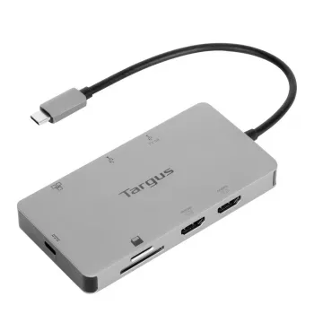 Targus DOCK423EU Laptop-Dockingstation/Port-Replikator Kabelgebunden USB 3.2 Gen 1 (3.1 Gen 1) Typ-C Silber