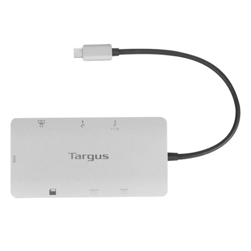 Targus DOCK423EU Laptop-Dockingstation/Port-Replikator Kabelgebunden USB 3.2 Gen 1 (3.1 Gen 1) Typ-C Silber