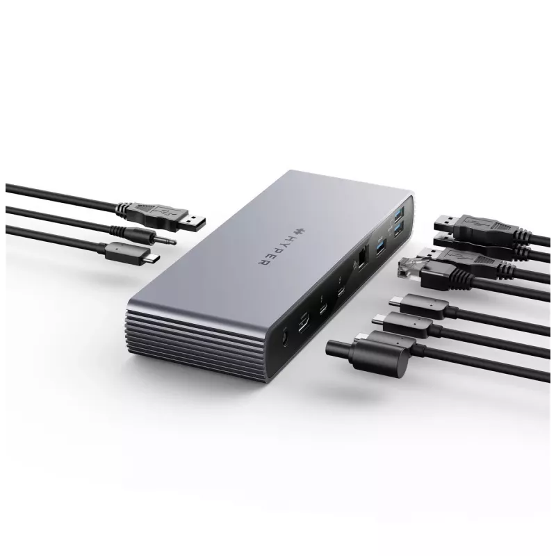 Targus HDTB4D-EUZ Laptop-Dockingstation/Port-Replikator Thunderbolt 4 Grau