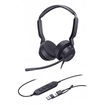 Yealink UH42 Dual UC USB-C/A Headset, Kabelgebunden, Anrufe/Musik, 20 - 20000 Hz, 160 g, Headset, Schwarz