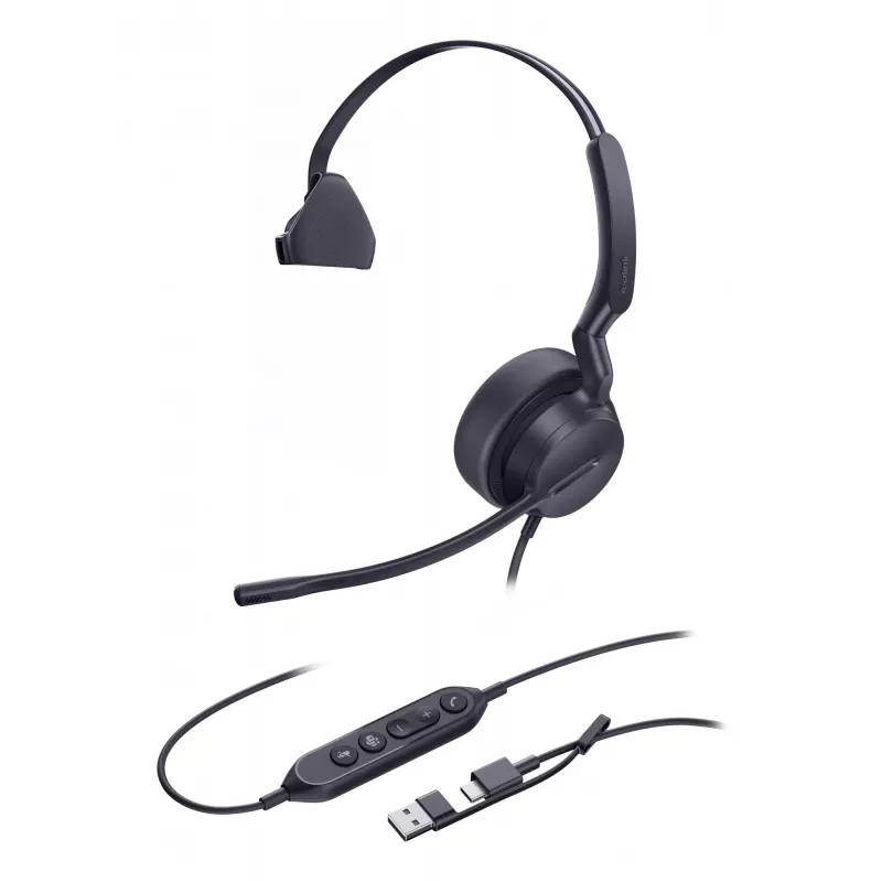 Yealink UH42 Mono Teams USB-C/A Headset, Kabelgebunden, Anrufe/Musik, 20 - 20000 Hz, 116 g, Headset, Schwarz