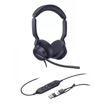 Yealink UH46 Dual Teams USB-C/A Headset, Kabelgebunden, 20 - 20000 Hz, Büro/Callcenter, 166 g, Headset, Schwarz