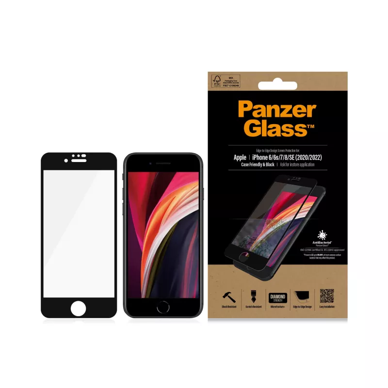 PanzerGlass® Displayschutz iPhone 8 | 7 | 6s | 6 | SE (2020/2022) | Edge-to-Edge