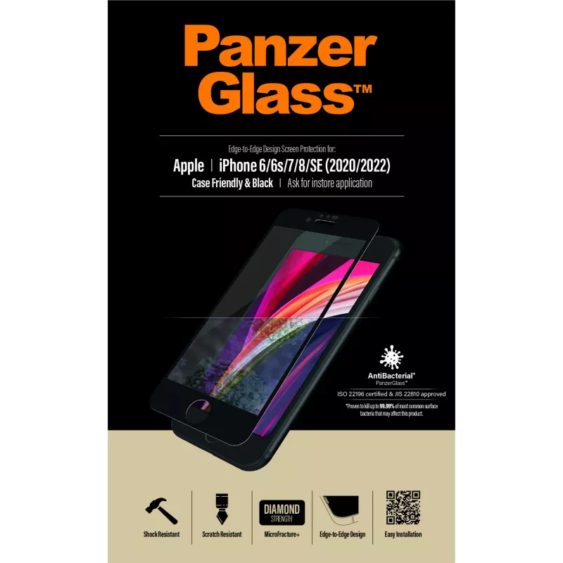 PanzerGlass® Displayschutz iPhone 8 | 7 | 6s | 6 | SE (2020/2022) | Edge-to-Edge