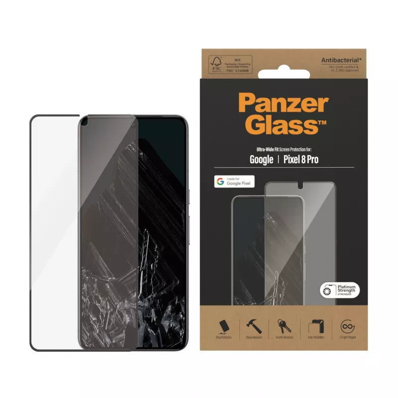 PanzerGlass® Bildschirmschutz Google Pixel 8 Pro | Ultra-Wide Fit